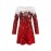 Christmas Autumn and Winter Fashion New Party | Ladies' Elegant Dress, Classic Red Checkered Pattern Thin Women'S Dress, Crew Neck, Perfect for Commuting and Parties