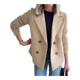 Women'S Lightweight Tailored Blazer Jacket - Structured Lapel Collar & Button Front Closure, H-Line Silhouette with Lapel Collar & Structured Waist, All-Season Casual to Formal Coat for Business, Office, Casual Attire - Solid Color Tailored Fit (No