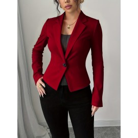 Spring and Autumn new fashion temperament elegant commuting versatile buttons ladies blazer tops