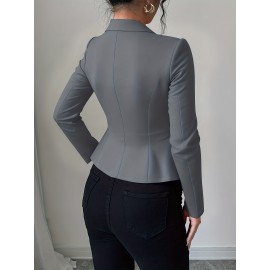 Spring and Autumn new fashion temperament elegant commuting versatile buttons ladies blazer tops