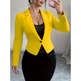 Spring and Autumn new fashion temperament elegant commuting versatile buttons ladies blazer tops