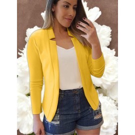 Women's Short Trench Coat with Cardigan Jacket - Short Length for Petite Women, Single-Breasted Button Front, Loose Fit Long Sleeve Outerwear, Solid Color for Everyday & Office Wear, Machine Washable Cardigan Coat (No)