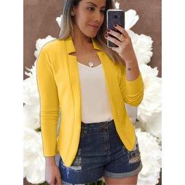 Women's Short Trench Coat with Cardigan Jacket - Short Length for Petite Women, Single-Breasted Button Front, Loose Fit Long Sleeve Outerwear, Solid Color for Everyday & Office Wear, Machine Washable Cardigan Coat (No)