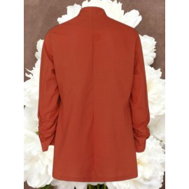 Women Fashion Solid Color Open Front Long Elastic Sleeves Suit Loose Blazers | Chic Outerwear, Single Breasted, Regular Length, Suitable for Everyday & Formal Outfits, Spring/Fall Essential