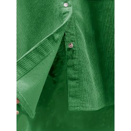 Women's Corduroy Shirt, Everyday Shirt, Layering Piece, Relaxed Fit, Buttonup Shirt, Hand Wash Only, Breathable Material, Long Sleeve Shirt, Buttondown Top, Women's Fashion, Office Casual