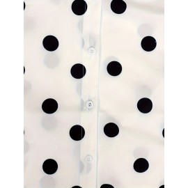 Women's Elegant Collar Long Sleeve Shirt - Classic Button- Blouse with Spring/Summer Short to Medium Sleeve styling (Machine Washable) - Elegant Special Line Collection for Office, Semi-Formal & Casual Wear - Non- Top