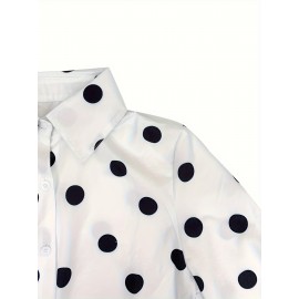 Women's Elegant Collar Long Sleeve Shirt - Classic Button- Blouse with Spring/Summer Short to Medium Sleeve styling (Machine Washable) - Elegant Special Line Collection for Office, Semi-Formal & Casual Wear - Non- Top