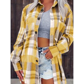 Pink Gingham Shirt | Casual Lapel Collar, Button Details, Summer Shirting